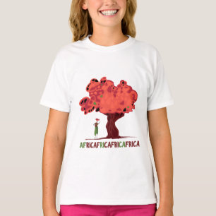 T-shirt with mahogany and women from Africa