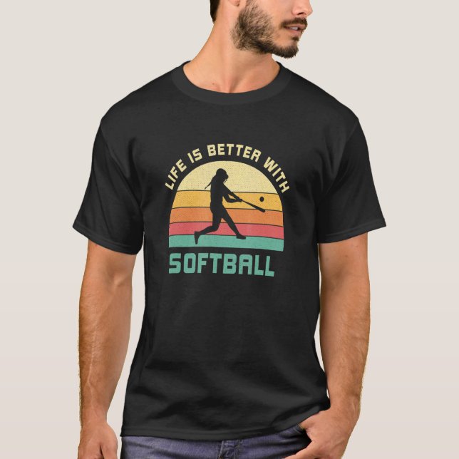 T-shirt with Softball Saying Softball Player 1 (Devant)