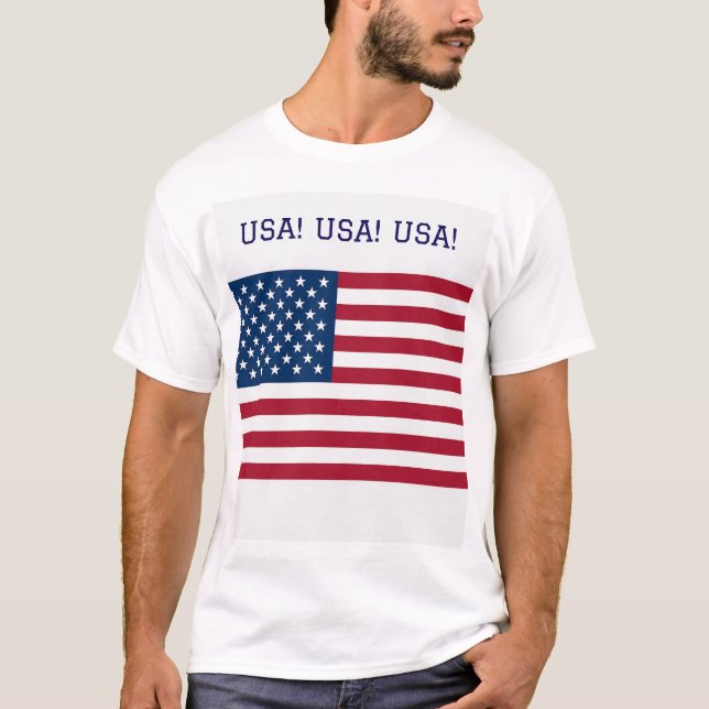 T-Shirt with US and Union Jack flags (Devant)