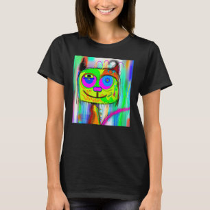 T-shirt Witty chat miow humoristique kitty portrait mignon