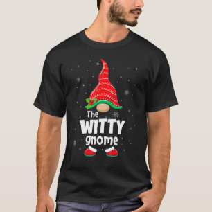 T-shirt Witty Gnome Correspondance Famille Groupe Noël