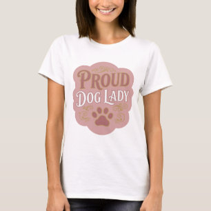 T-shirt Witty Gold FIERRE CHIENNE DAME Design Moderne