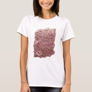 T-shirt Witty Gold MES GENS PRÉFÉRÉS M'APPELLENT MAMIE