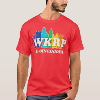T-shirt WKRP à Cincinatti Arc-en-ciel Vintage