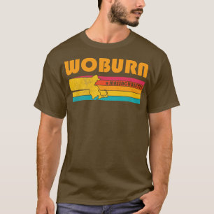 T-shirt Woburn Massachusetts Souvenir Vintage en détresse