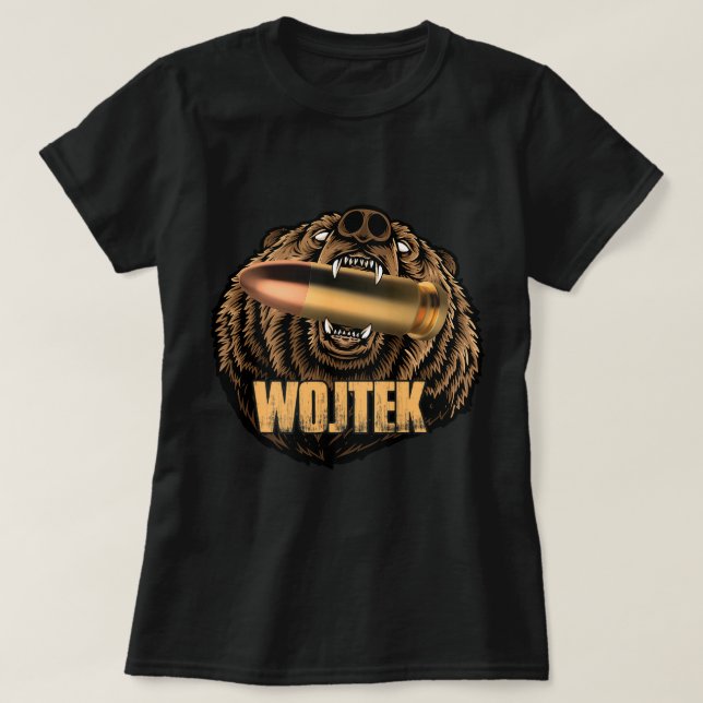 T-shirt Wojtek le soldat Ours Polonais Héros 1 (Design devant)