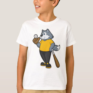 T-shirt Wolf au baseball avec batte de baseball
