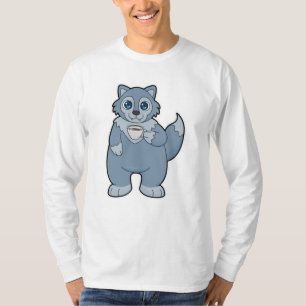 T-shirt Wolf avec la coupe de café