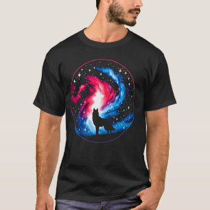 T-shirt Wolf cosmique cool Galaxie Graphique
