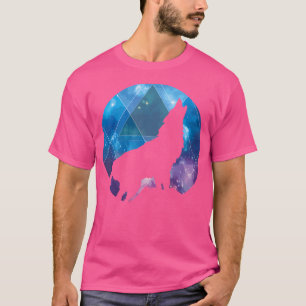T-shirt Wolf Galaxy Espace géométrique Art Wolf Loups Wolf