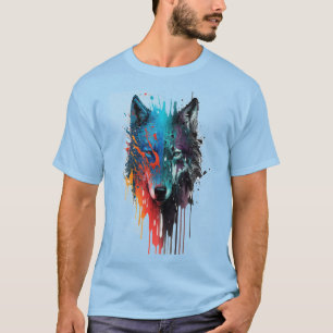 T-shirt Wolf Graphisme Art Animal Wolves Fan Art