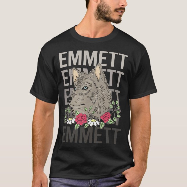 T-shirt Wolf Head - Emmett Name (Devant)