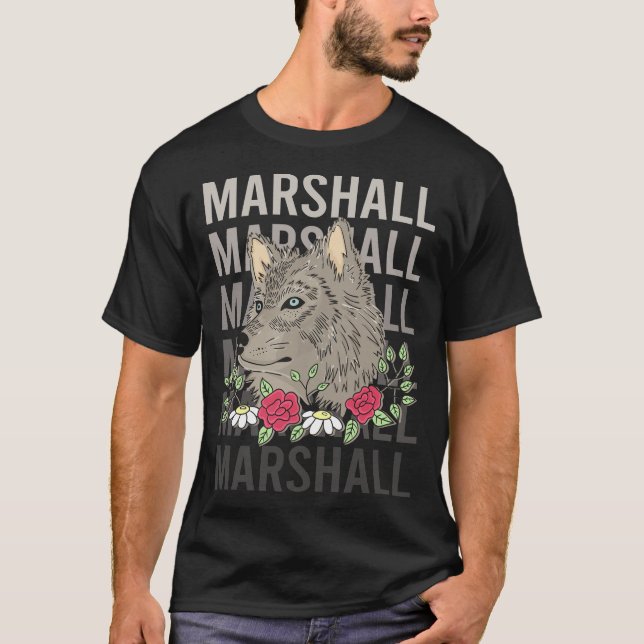 T-shirt Wolf Head - Nom Marshall (Devant)