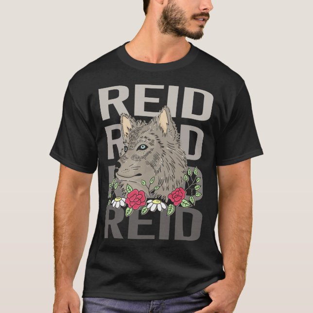 T-shirt Wolf Head - Reid Name (Devant)