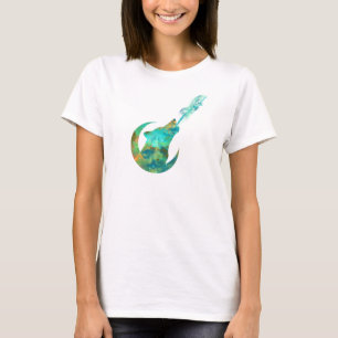 T-shirt Wolf Howling à Galaxy