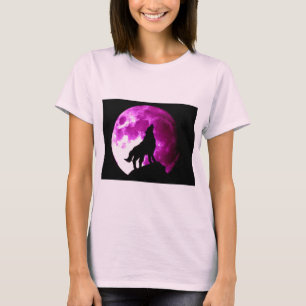 T-shirt Wolf Howling à Moon