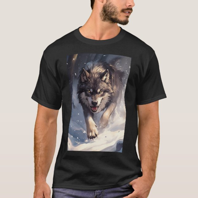 T-shirt Wolf in winter (Devant)
