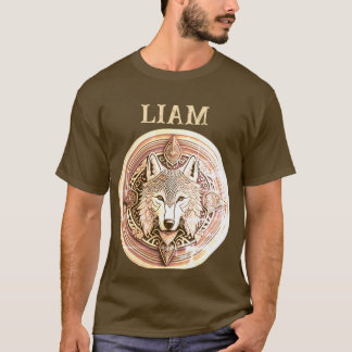 T-shirt Wolf Mandala Sepia