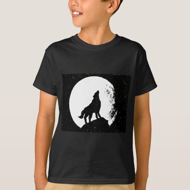 T-shirt Wolf & Moon Silhoutte (Devant)