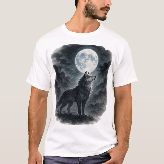 T-shirt 【Wolf Moon T-Shirt】 (Devant)
