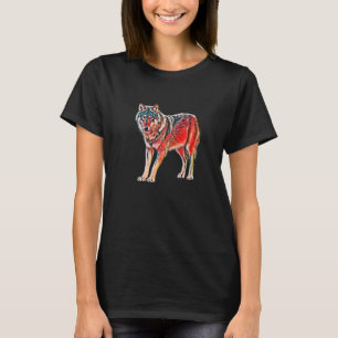 T-shirt Wolf Motif Pack Lune Wild Lupus Colorful Wolf 2