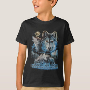 T-shirt Wolf Pack Kids - Llow in the dark print
