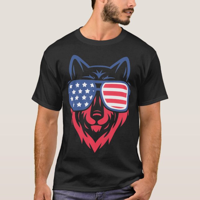 T-shirt Wolf Patriotique (Devant)