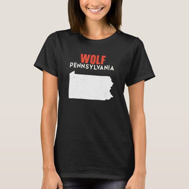 T-shirt Wolf Pennsylvanie USA State America Travel (Devant)