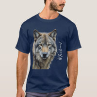 Wolf Portrait Votre nom Écriture personnalisée