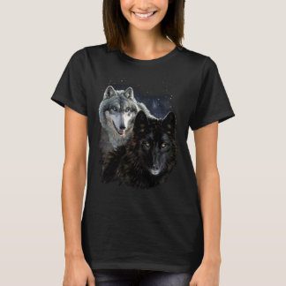 T-shirt Wolf Star Wolves Wild Moon Stars Loyal Gray Wolf