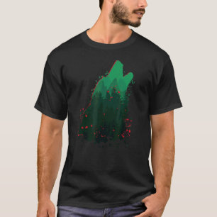 T-shirt Wolf Wolf Silhouette Wolfs Chef Predateur Wild Ani