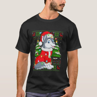 T-shirt Wolf Xmas Sweer Style Vilain Père Noël Wolf Noël