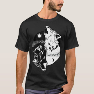 T-shirt Wolf Yin Yang Skoll Yin Yang meilleur homme