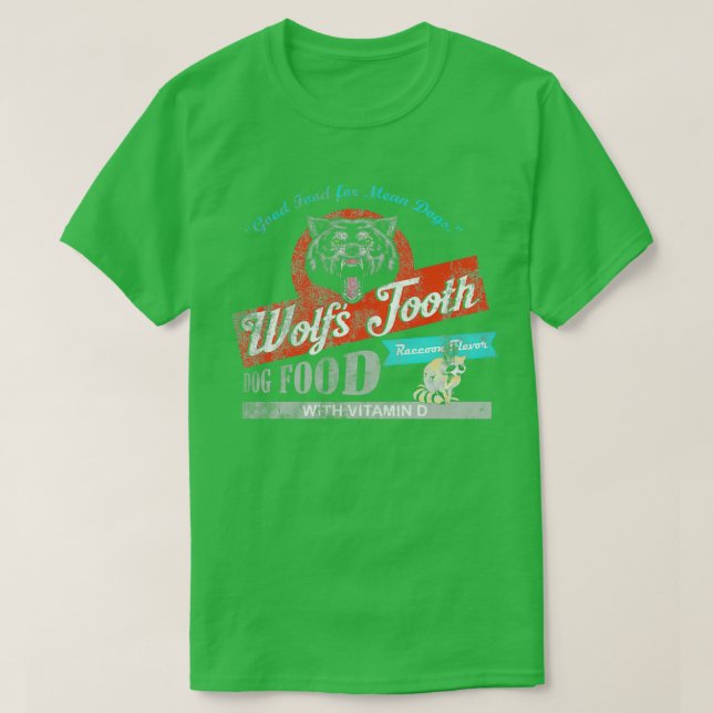 T-shirt Wolfs Tooth Dog nourriture désossée s ONeck  (Design devant)