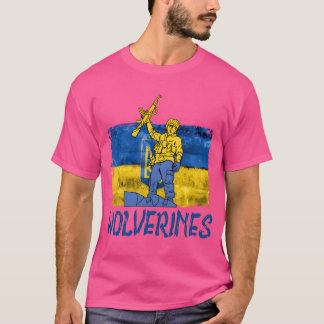 T-shirt Wolverines Support Ukraine Ukraine Wolverines retr