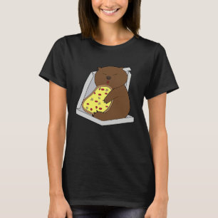 T-shirt Wombat mignon mangeant de la pizza, rongeur de fas