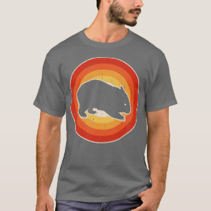 T-shirt Wombat Sunset Retro for Men Women Boys Girls Kids 