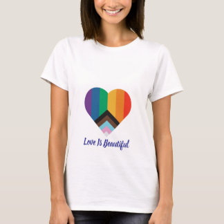 T-shirt women casual classy with quote rainbow design