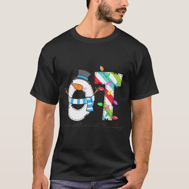 T-shirt Women Christmas Occupational Therapy Ot Ota Snowma (Devant)
