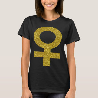 T-shirt Women girls power vintage golden retro feminism sy