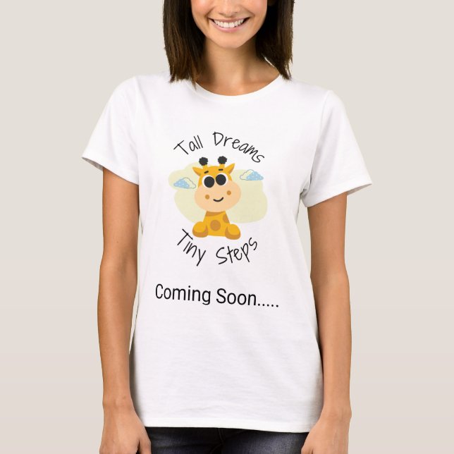 T-shirt Women’s “Coming Soon”  Shirt Cute Pregnancy reveal (Devant)