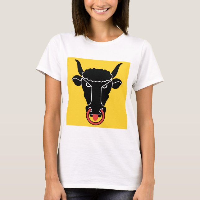 T-shirt Women T Shirt with Flag of Uri Canton, Switzerland (Devant)