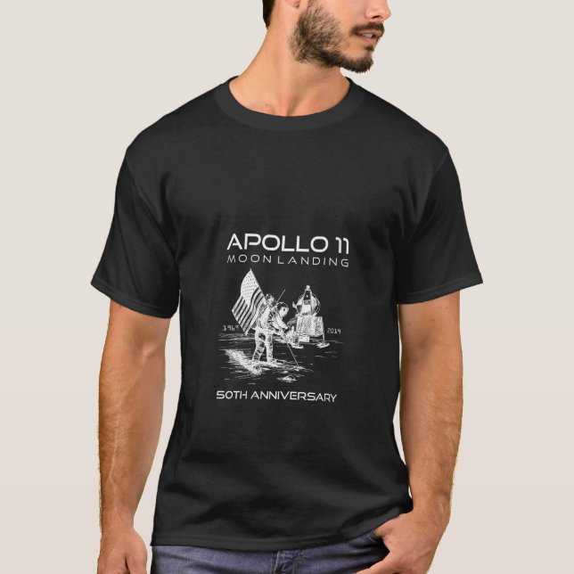 T-shirt Womens 50th Anniversary Apollo 11 Moon Landing Spa (Devant)