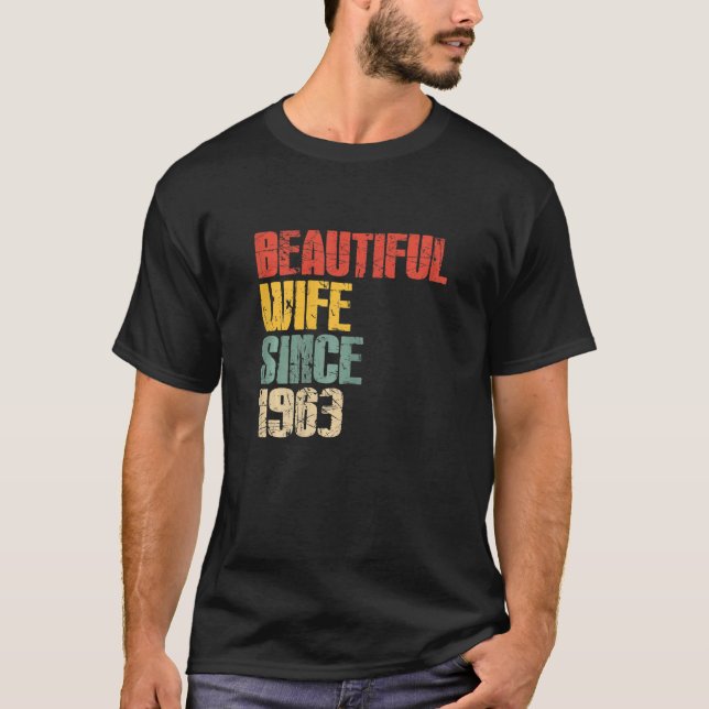 T-shirt Womens 60th Wedding Anniversary for Her Handsome W (Devant)