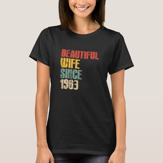 T-shirt Womens 60th Wedding Anniversary for Her Handsome W (Devant)