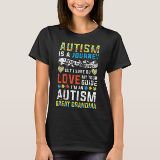 T-shirt Womens Autism grandma Great Grandma Journey Quote