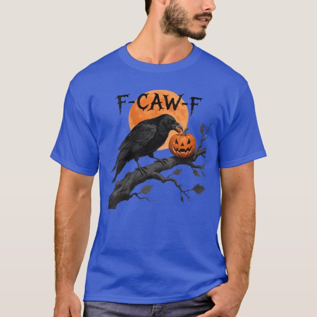 T-shirt Womens awF Crow Bird Raven Gothic Cawing Grunge Sc (Devant)