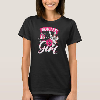 T-shirt Womens Bowler Girl Women Bowling Alley