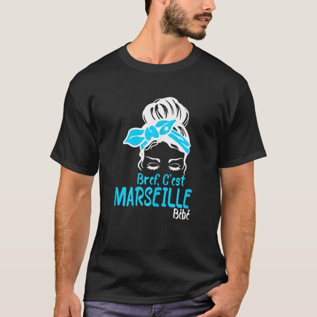 T-shirt Womens Bref C'est Marseille Bébé Marseillais Suppo (Devant)