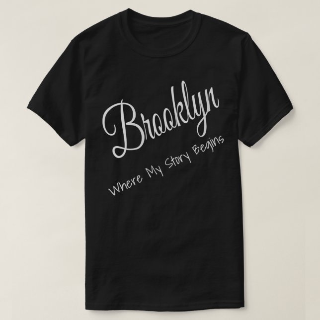 T-shirt Womens Brooklyn New York Où Mon Histoire Commence  (Design devant)